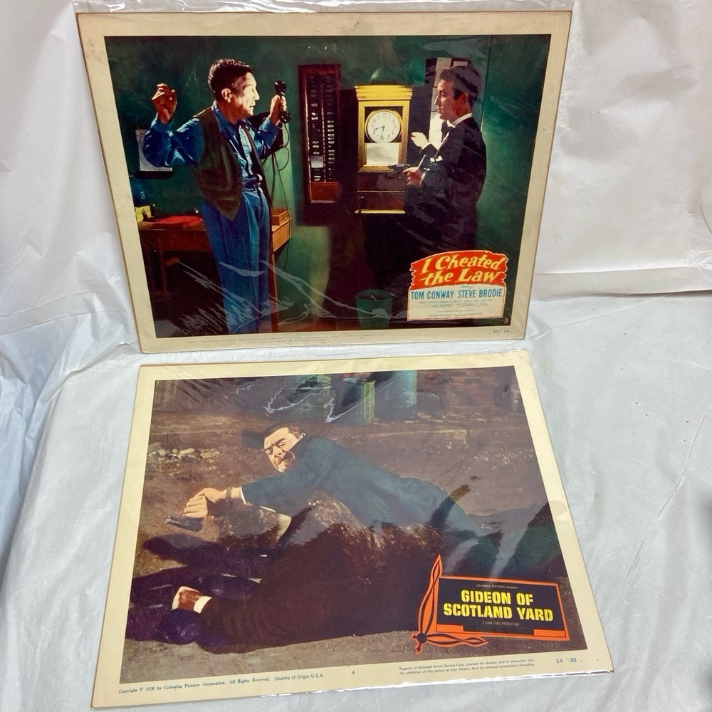 I Cheated the Law (1949) and Gideon of Scotland Yard (1958) Movie Posters
